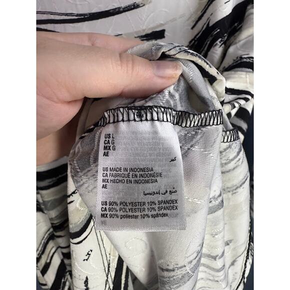 JM Collection Top Women's Size Large Art to Wear Brush Strokes Abstract Textured - Picture 5 of 7